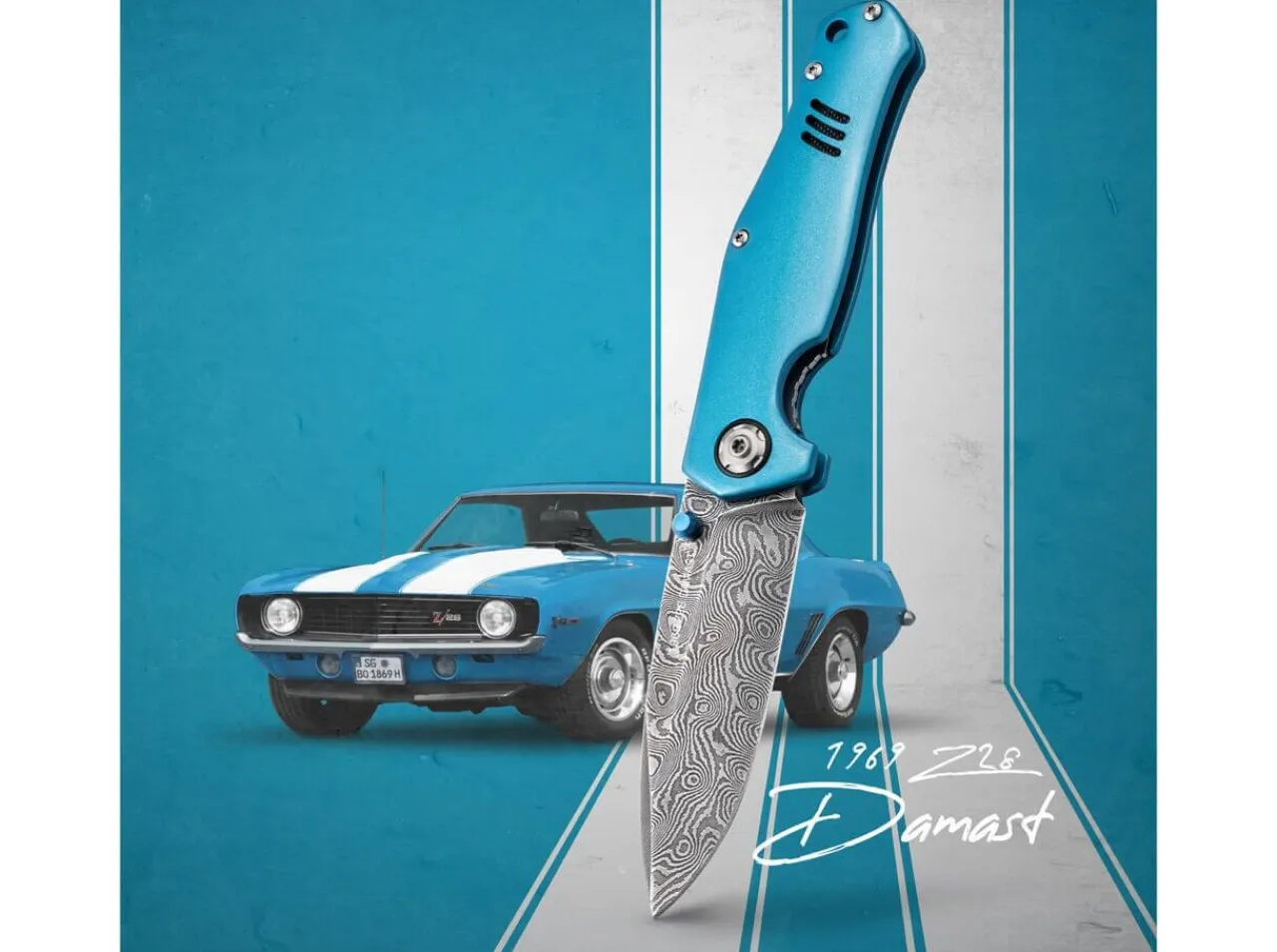 1969 Z28-Damast|Böker Manufaktur Solingen New