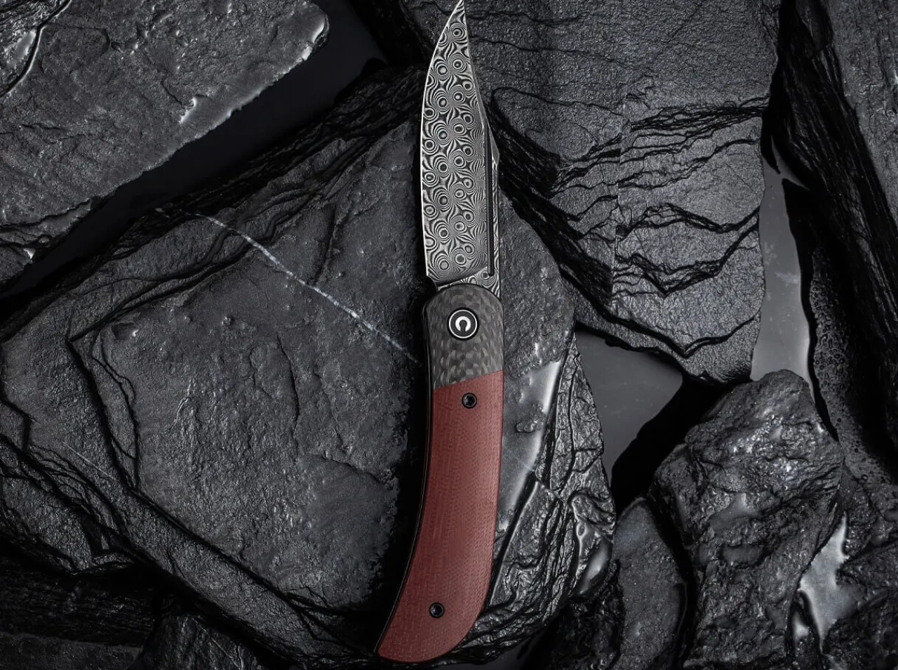 Appalachian Drifter Ii Damascus G10 Burgundy|CIVIVI Clearance