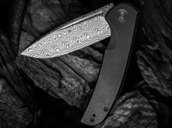 Beacon Damascus Titanium Black|WE Knife Clearance