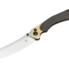 Clairvoyant 154Cm Brass Micarta Black|Kizer