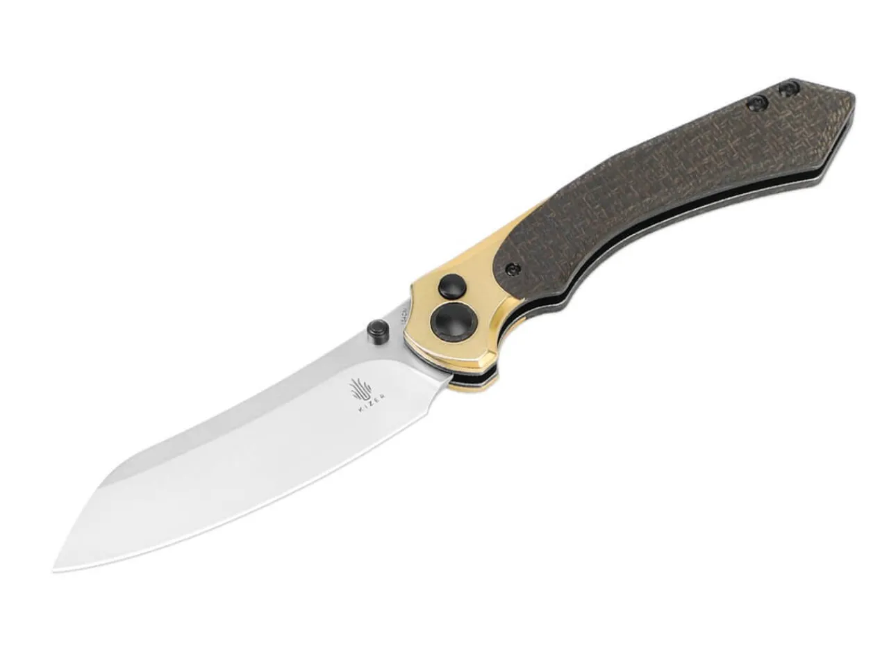 Clairvoyant 154Cm Brass Micarta Black|Kizer