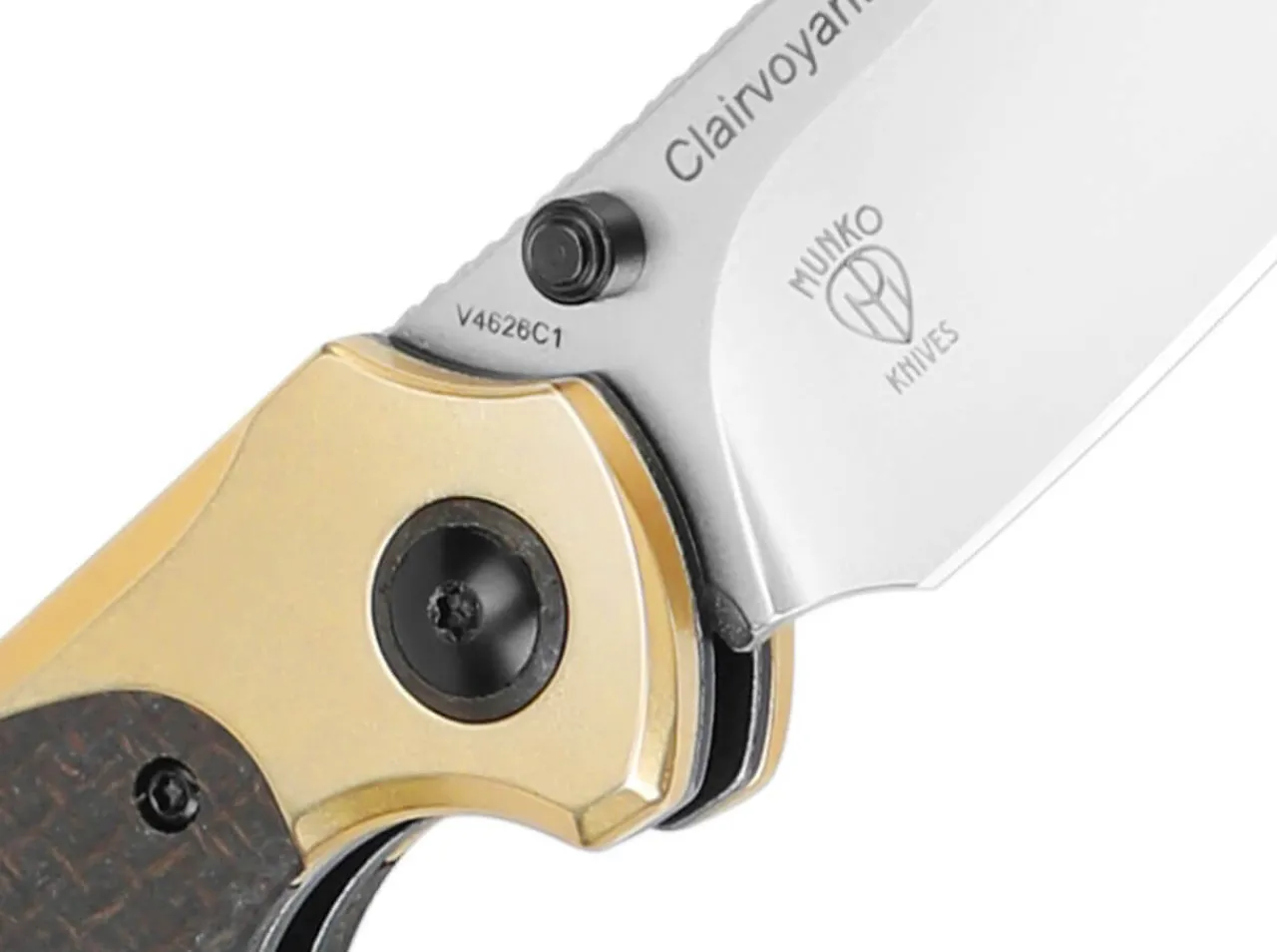 Clairvoyant 154Cm Brass Micarta Black|Kizer