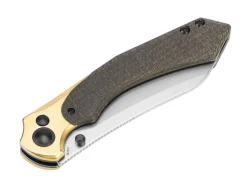 Clairvoyant 154Cm Brass Micarta Black|Kizer