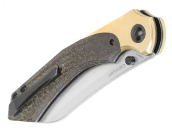 Clairvoyant 154Cm Brass Micarta Black|Kizer