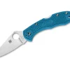 Delica 4 Lightweight Flat Ground Blue|Spyderco Best
