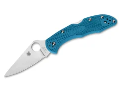 Delica 4 Lightweight Flat Ground Blue|Spyderco Best