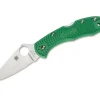 Delica 4 Lightweight Flat Ground Green|Spyderco Online