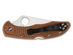 Delica 4 Lightweight Flat Ground Brown|Spyderco Outlet