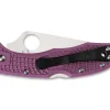 Delica 4 Lightweight Flat Ground Purple|Spyderco Discount