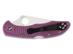 Delica 4 Lightweight Flat Ground Purple|Spyderco Discount