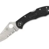 Delica 4 Lightweight Thin Blue Line Combination|Spyderco Sale