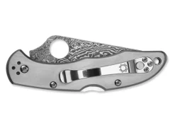 Delica 4 Titanium Damascus|Spyderco Outlet