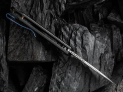 Elementum Damascus Titanium Black|WE Knife Outlet