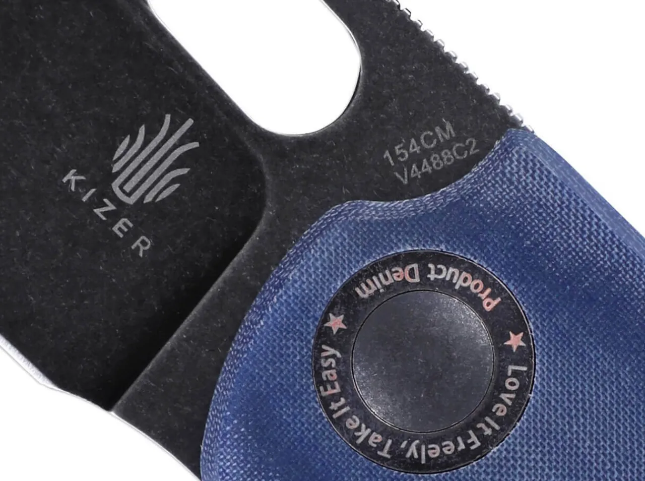 Full Size Sheepdog C01C Blue Denim Micarta|Kizer Sale