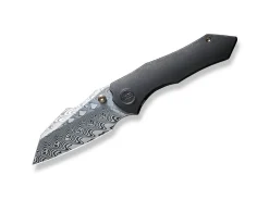 High-Fin Titanium Black Hakkapella Damascus|WE Knife New