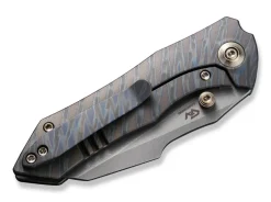 High-Fin Titanium Grey Tiger Stripe|WE Knife Clearance