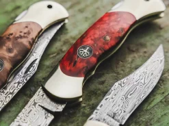Junior Scout Curly Birch Red Damascus|Böker Manufaktur Solingen Sale