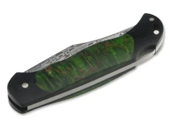 Junior Scout Lightweight Curly Birch Green Damascus|Böker Manufaktur Solingen Clearance