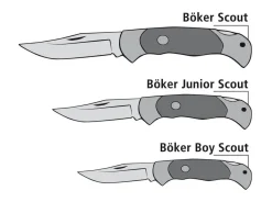Junior Scout Spearpoint Stag Damascus|Böker Manufaktur Solingen Hot