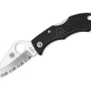 Ladybug 3 Black Serrated|Spyderco Hot