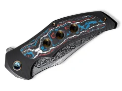 Magnetron Black Nebula Fat Carbon Damascus|WE Knife New