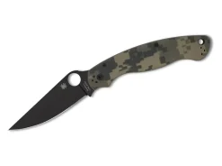 Military 2 G10 Digital Camo Black Blade Plainedge|Spyderco Sale