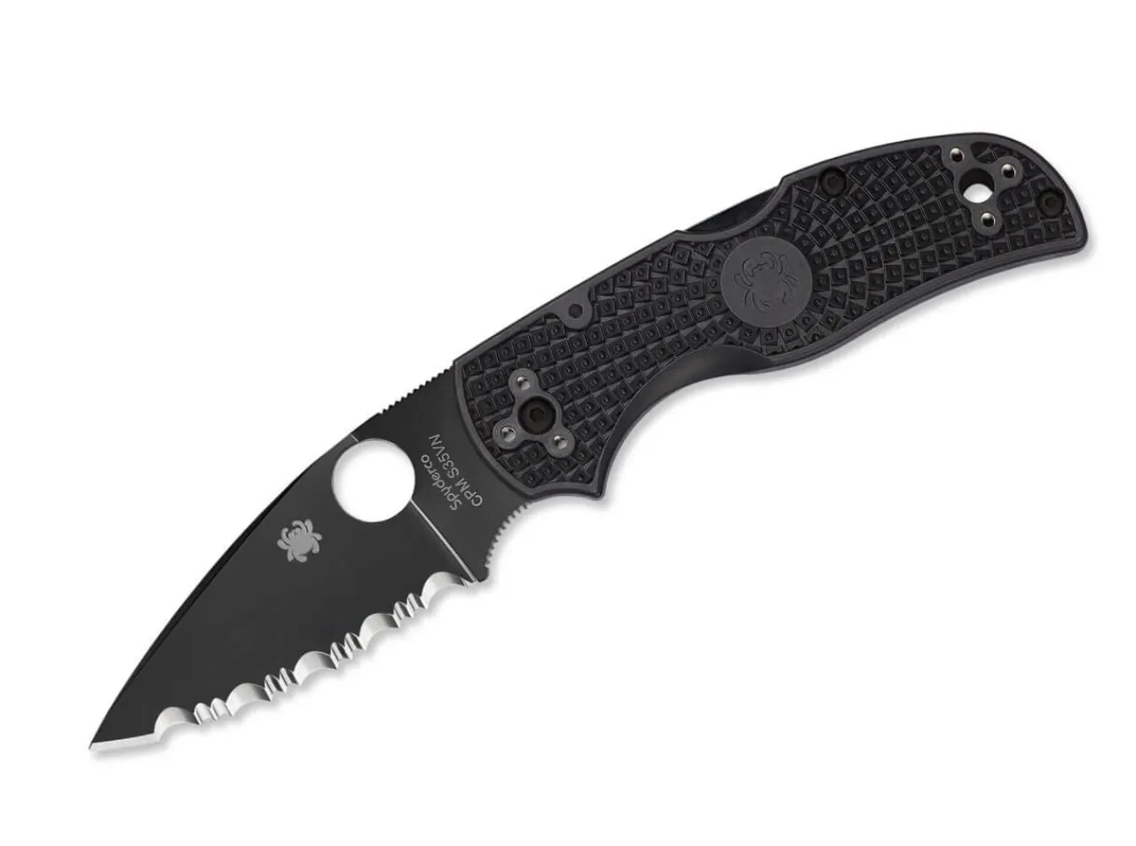 Native 5 All Black Serrated|Spyderco