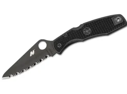 Pacific Salt Black Serrated|Spyderco Outlet