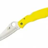 Pacific Salt Yellow Plain|Spyderco