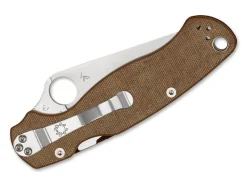 Para Military 2 Brown Micarta Cruwear|Spyderco