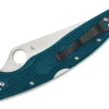 Police 4 Lightweight K390 Spyderedge Blue|Spyderco Discount