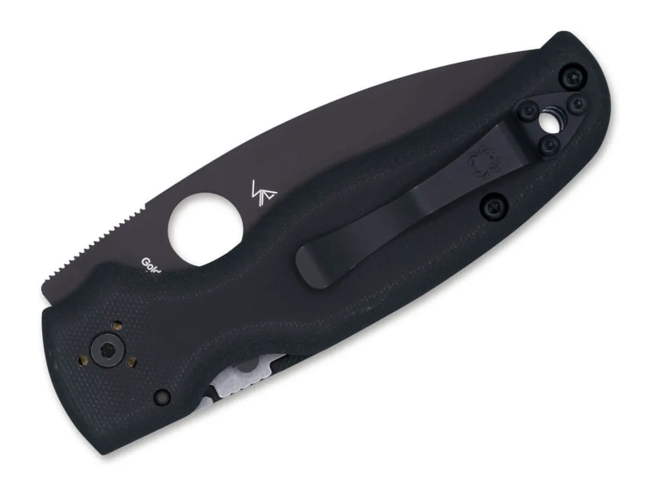 Shaman All Black Serrated|Spyderco