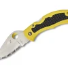 Snap-It Salt Lightweight Yellow Serrated|Spyderco Outlet