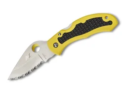 Snap-It Salt Lightweight Yellow Serrated|Spyderco Outlet