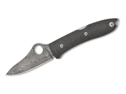 Spyopera Carbon Fiber Damasteel Sprint Run Plainedge|Spyderco Hot